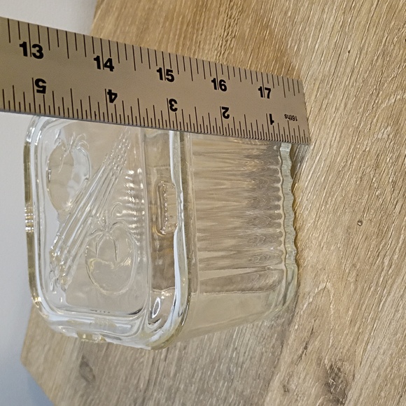 Vintage Federal Glass Refrigerator Dish Embossed Vegetable Design Clear Ribbed - Picture 7 of 8